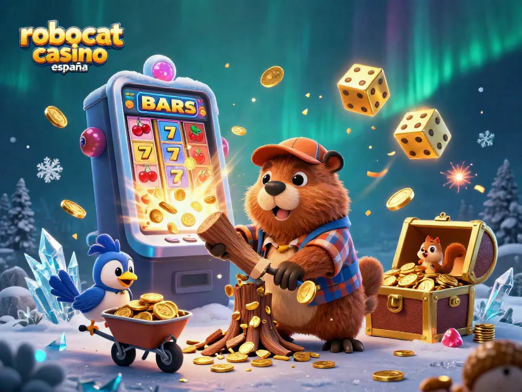 Experience the excitement of robocat casino españa as whimsical characters collect falling riches during a vibrant gaming adventure.