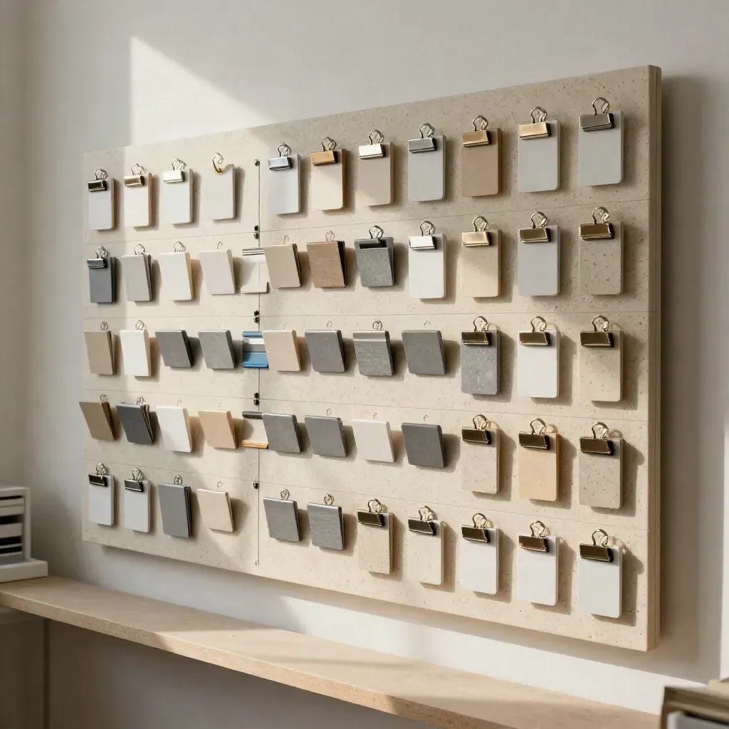 Malla modular de fichas magnéticas en movimiento para coordinación de proyectos